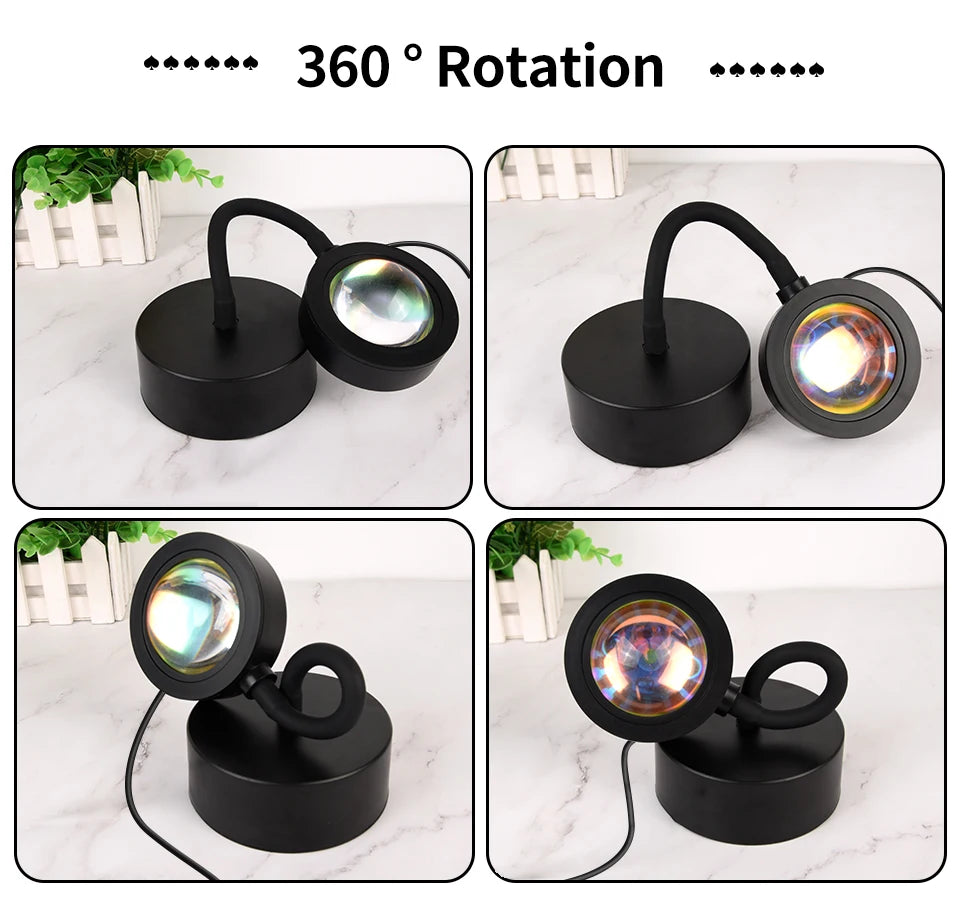Gadgit Co ™ Smart RGB Sunset Projection Lamp | App, Remote & Music Sync