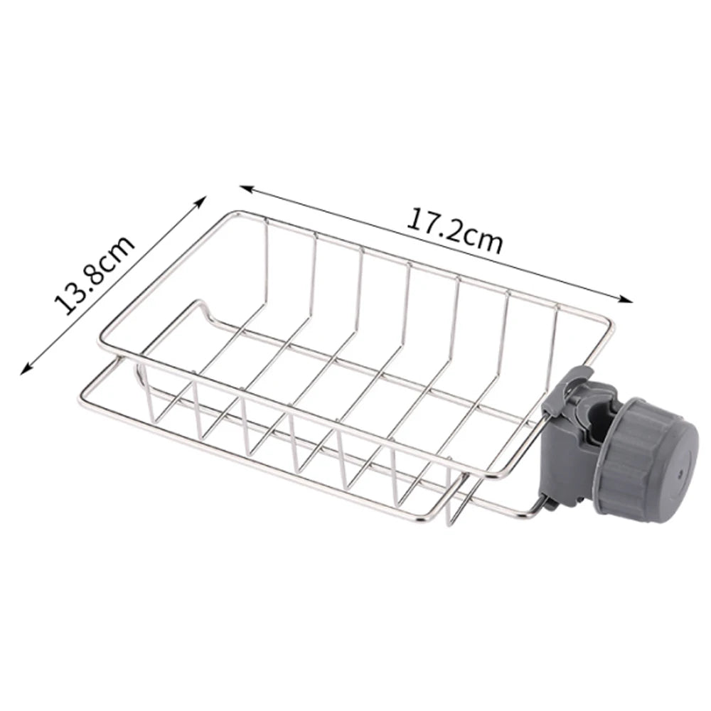 Gadgit Co Faucet Sink Caddy | Sponge, Soap & Towel Holder, No Drilling, 6 Styles