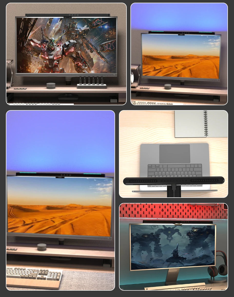 Gadgit Co™ Monitor Light Bar | Stepless Dimming, Anti-Glare, USB