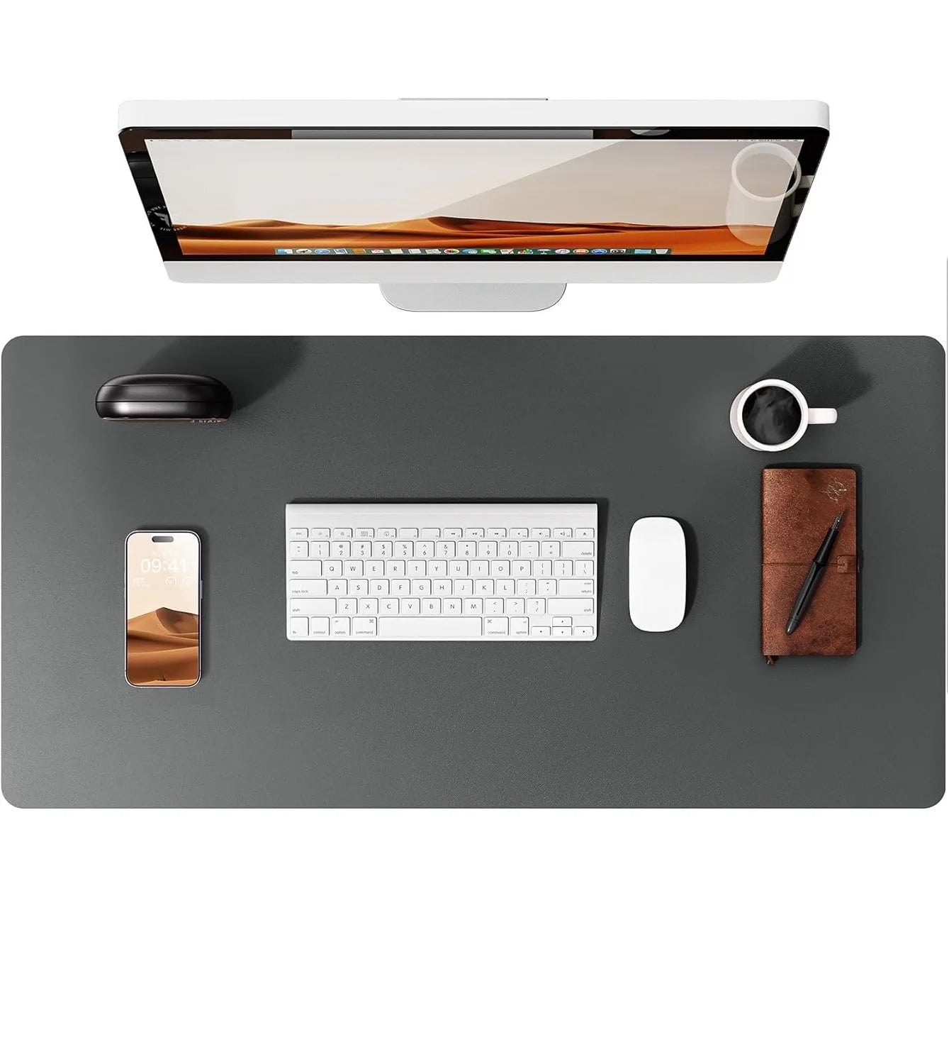 Gadgit Co™ PU Leather Desk Mat & Mouse Pad | Non-Slip, Waterproof, 5 Sizes