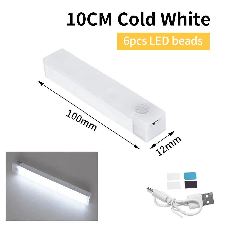 Gadgit Co PIR Motion Sensor Cabinet Light Bar | USB Rechargeable, 4 Sizes