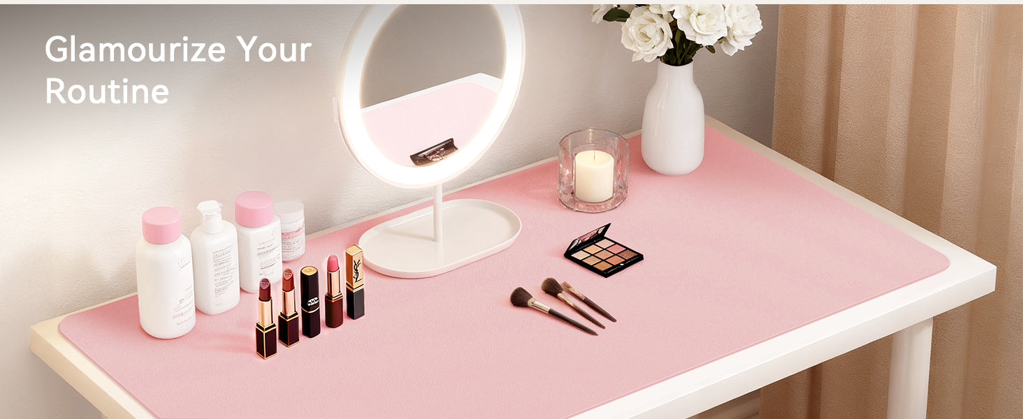 Large Mouse Pad,Office Desk Mat, Leather Desk Pad Protector, Non-Slip PU Leather Desk Blotter, Laptop Desk Pad