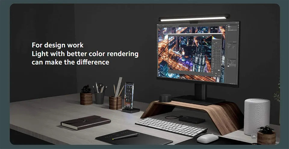Gadgit Co™ – Premium Monitor Light Bar | Wireless Knob, Anti-Glare