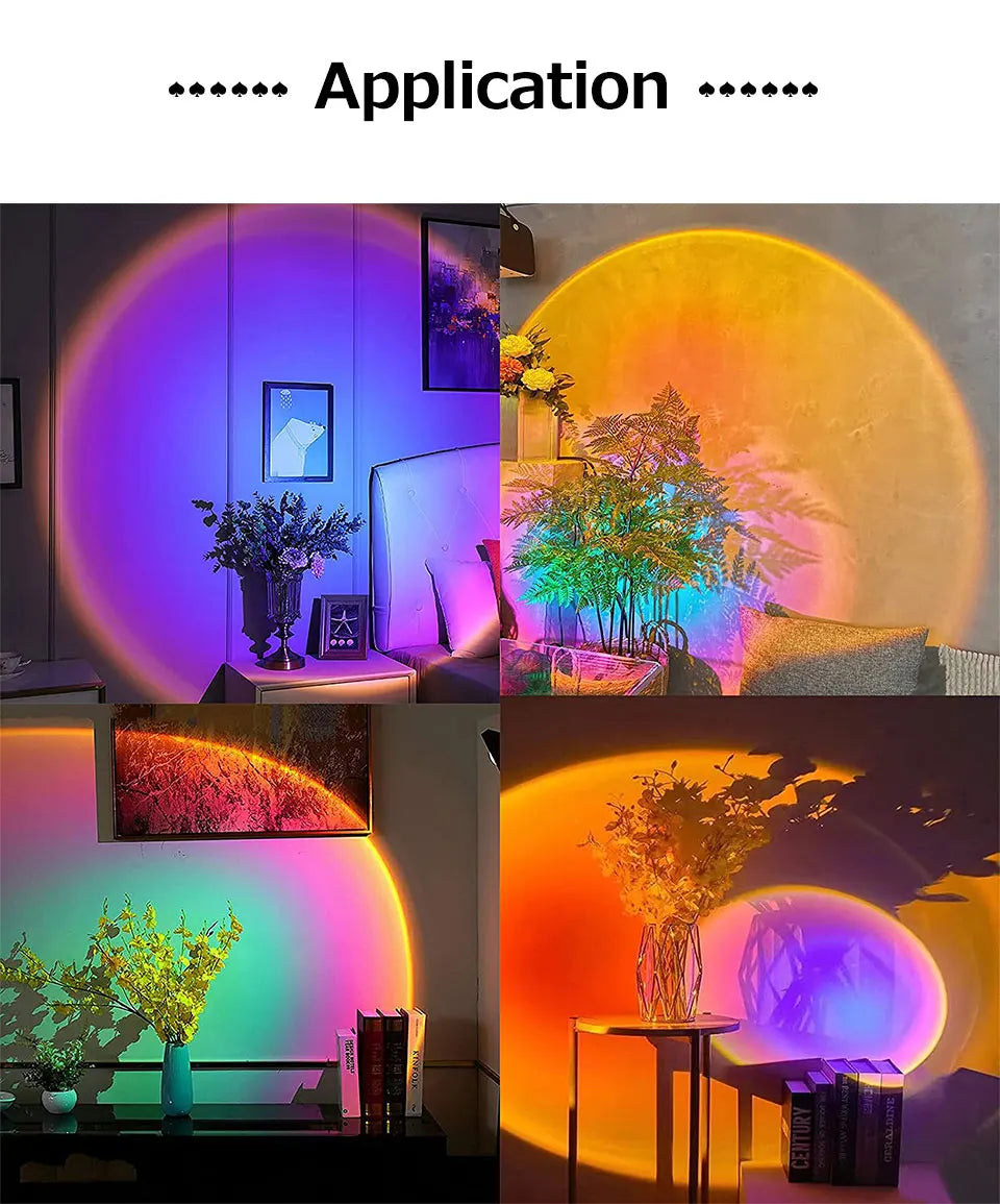 Gadgit Co ™ Smart RGB Sunset Projection Lamp | App, Remote & Music Sync