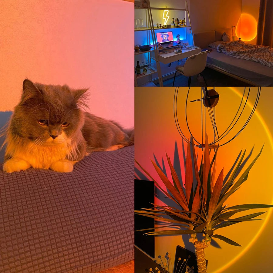 Gadgit Co ™ Smart RGB Sunset Projection Lamp | App, Remote & Music Sync
