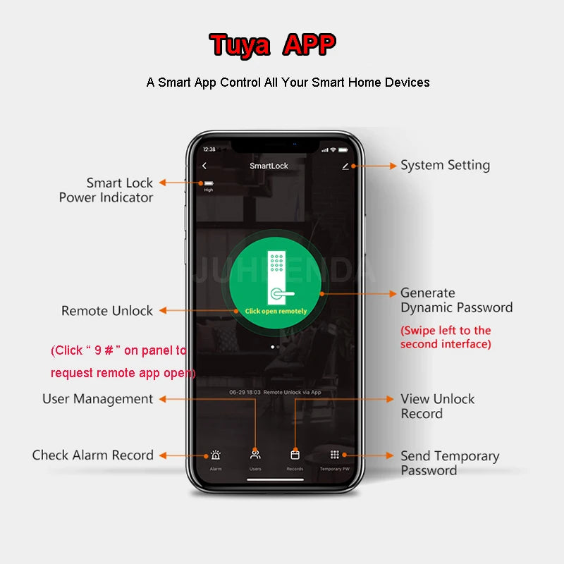 Gadgit Co Smart Outdoor Door Lock | WiFi, Fingerprint, App & Remote, IP66 Waterproof