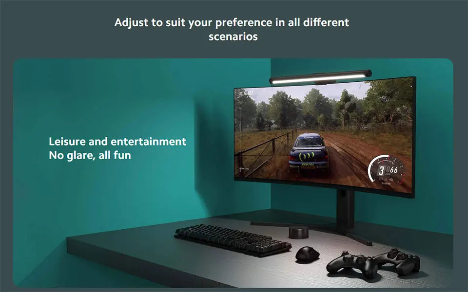 Gadgit Co™ – Premium Monitor Light Bar | Wireless Knob, Anti-Glare