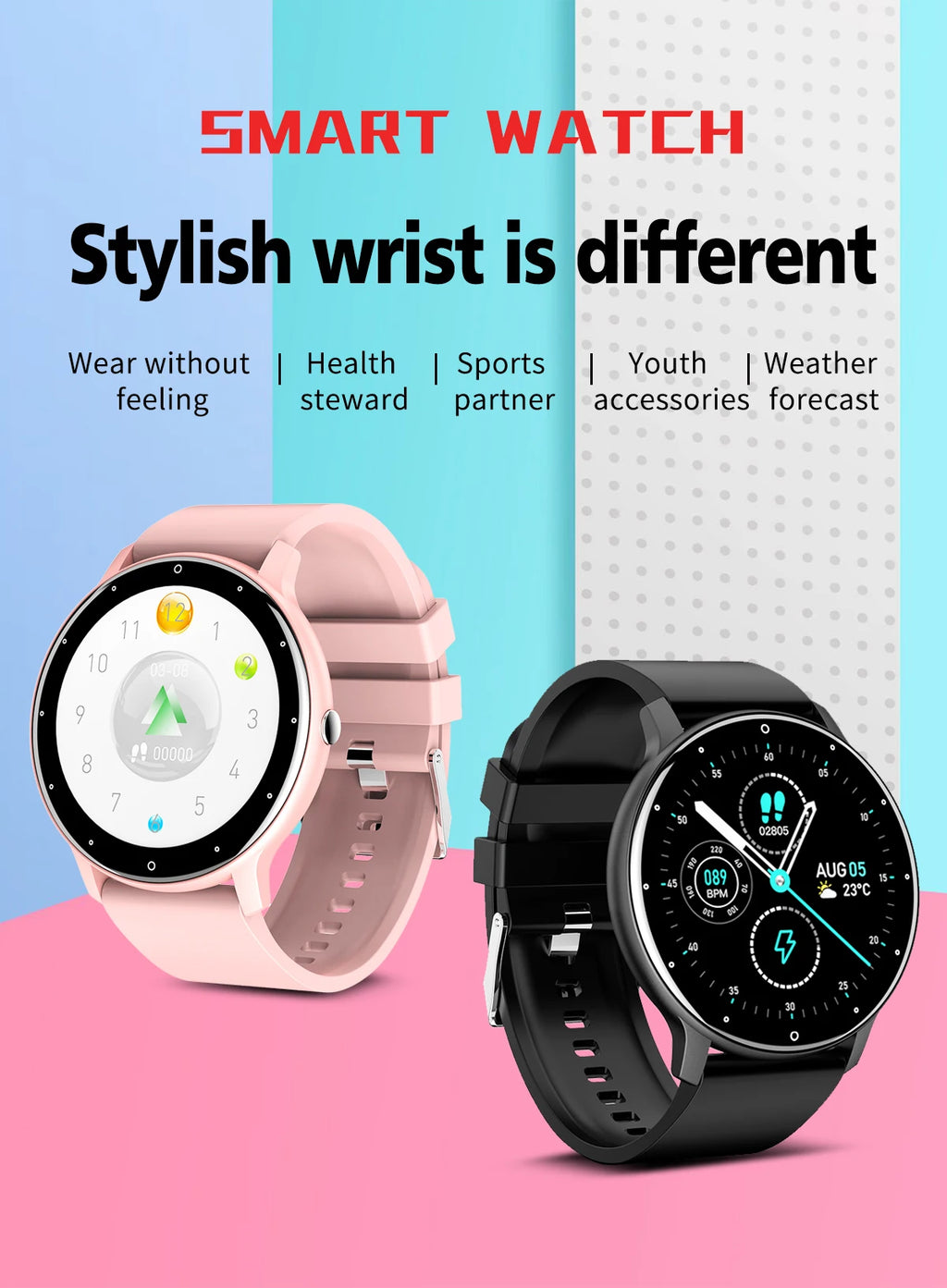 PulseFit X™ – Waterproof Fitness Smartwatch