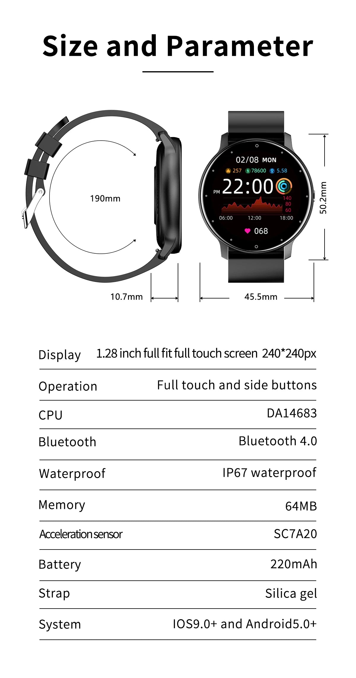 PulseFit X™ – Waterproof Fitness Smartwatch