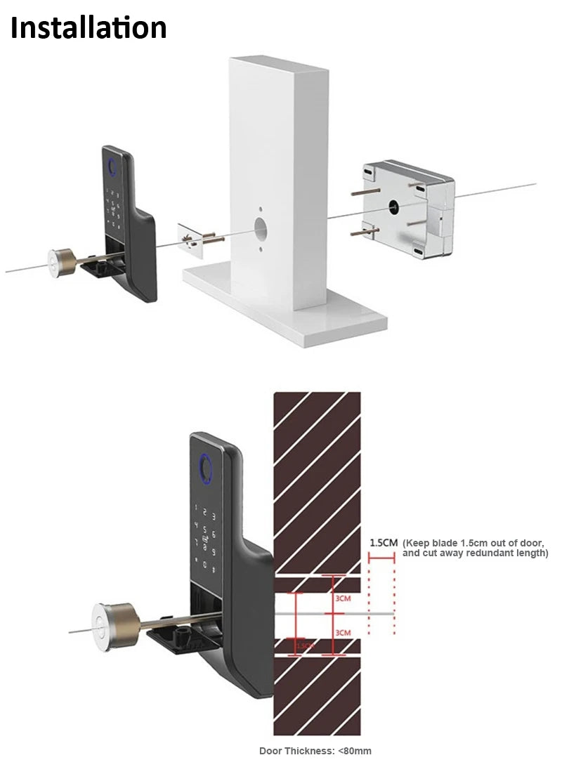 Gadgit Co Smart Outdoor Door Lock | WiFi, Fingerprint, App & Remote, IP66 Waterproof