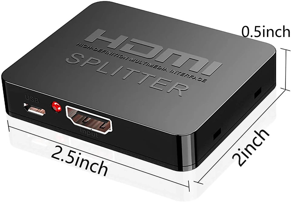 SplitHub Pro™ – 4K UHD HDMI 2.0 1x2 Splitter