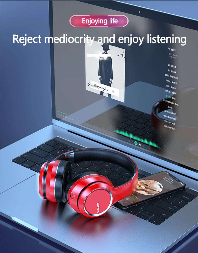 Lenovo HD200 – Wireless Foldable Over-Ear Headphones