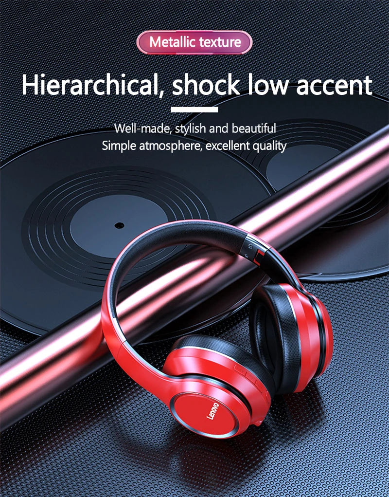 Lenovo HD200 – Wireless Foldable Over-Ear Headphones
