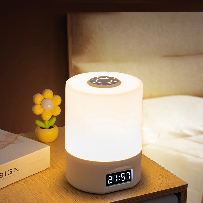 Gadgit Co™ LED Touch Desk Lamp | Clock, 3 Colour Temps, USB Rechargeable