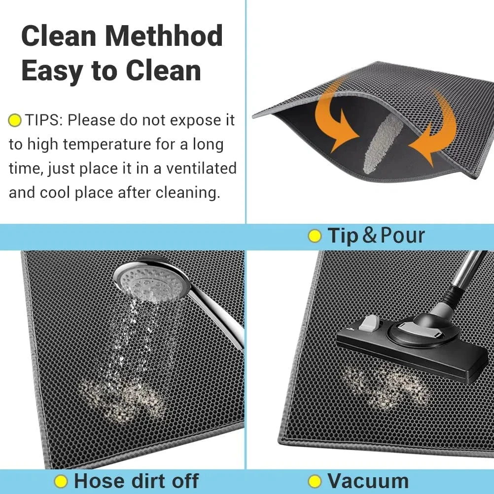 CleanPaw Duo™ – Double-Layer Waterproof Litter Mat