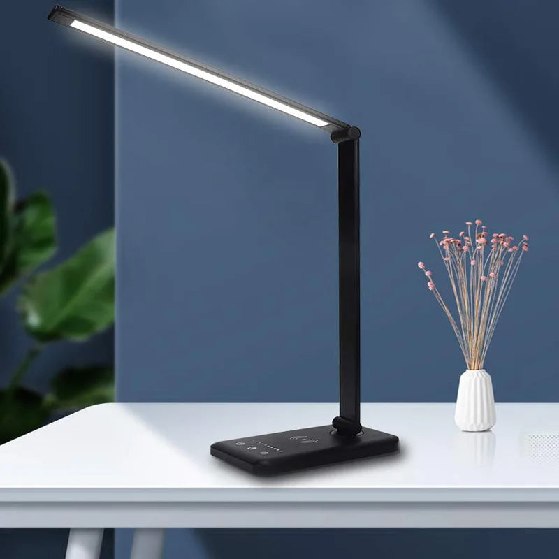 Gadgit Co™ Folding LED Desk Lamp | Wireless Charging, 3 Colour Temps, Timer
