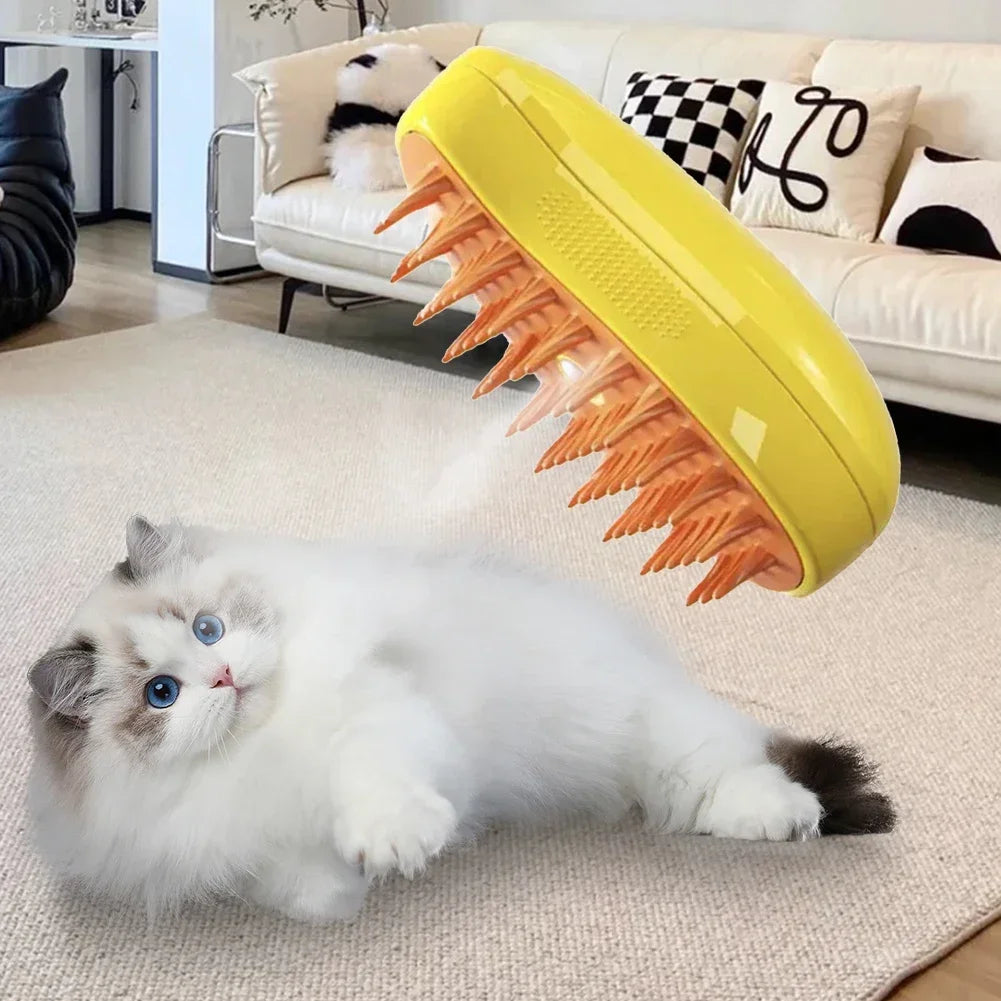 SteamGroom Pro™ – 2-in-1 Pet Steam Brush