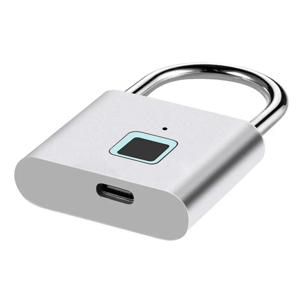 Gadgit Co Smart Fingerprint Padlock | IP67 Waterproof, 0.2s Unlock, Type-C Rechargeable