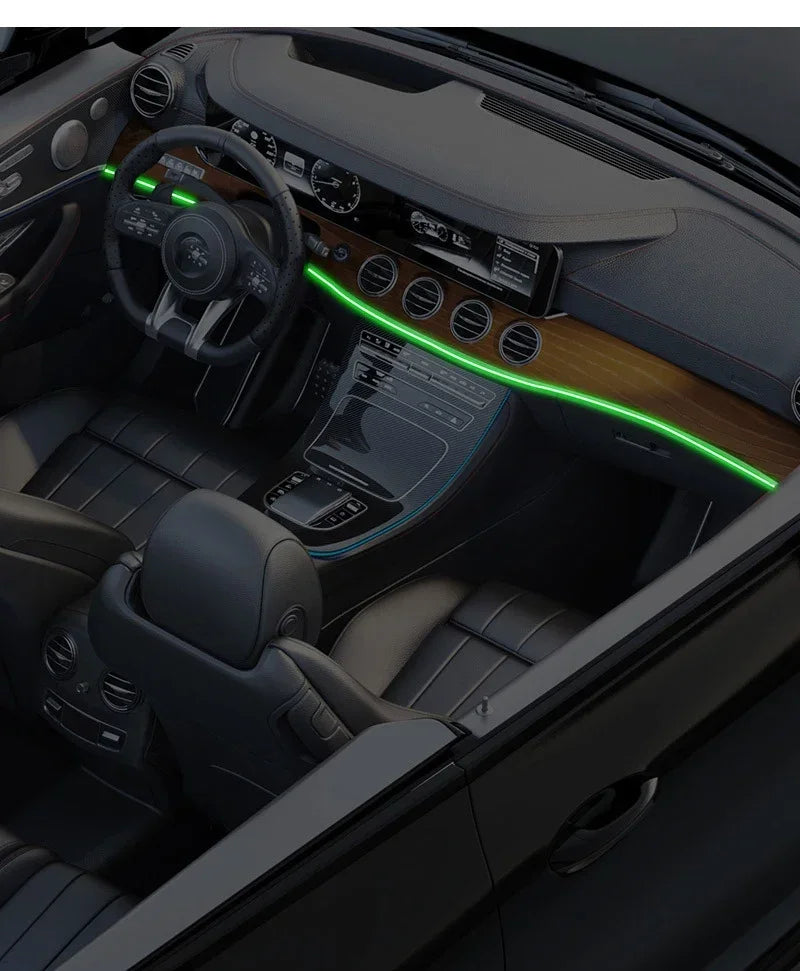Gadgit Co RGB Car Interior Fiber Optic Ambient Light | APP Control, Music Sync, 4 Lengths