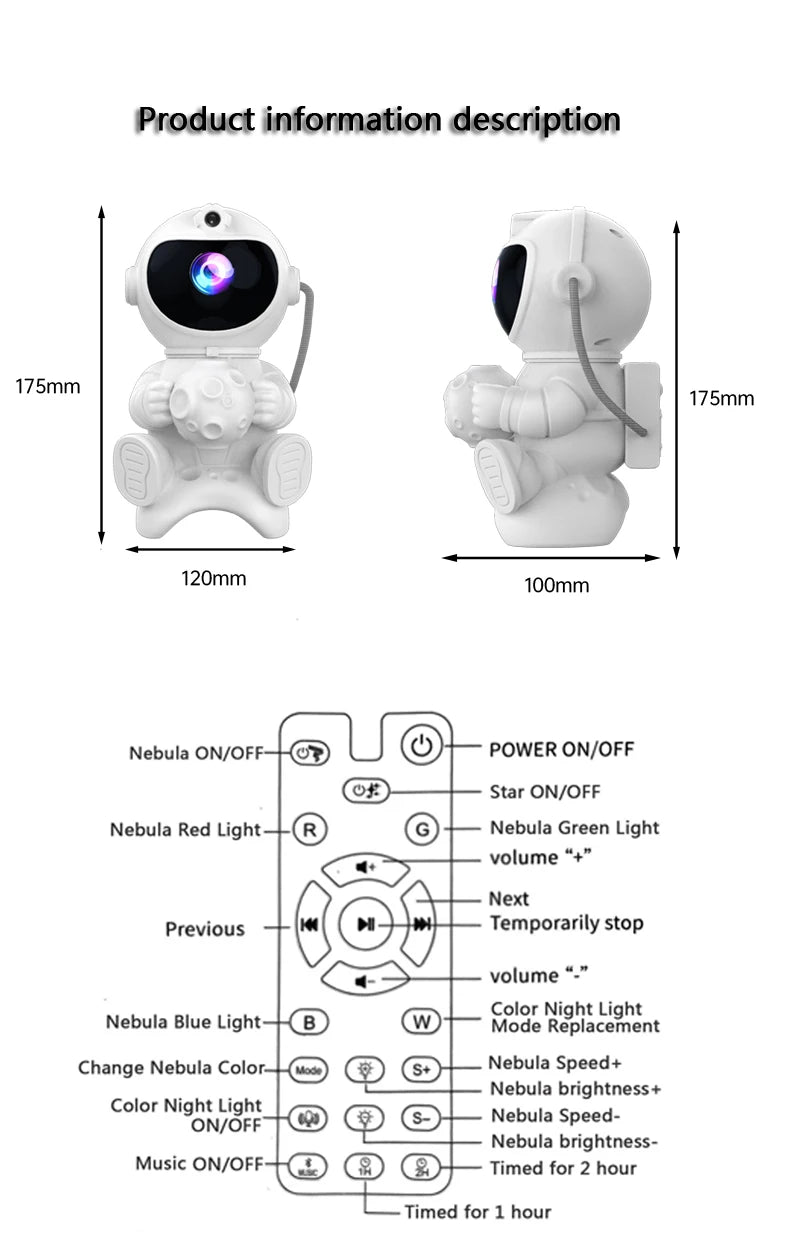 StarWave™ – Astronaut Galaxy Light Projector