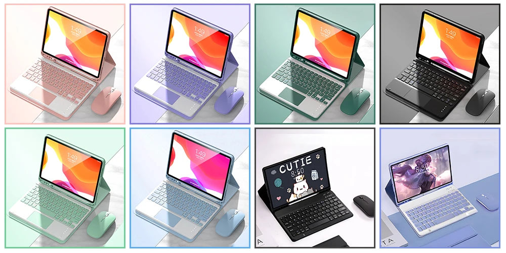 Bluetooth Wireless Keyboard Mouse For IOS Android Windows Tablet For iPad Air Mini Pro