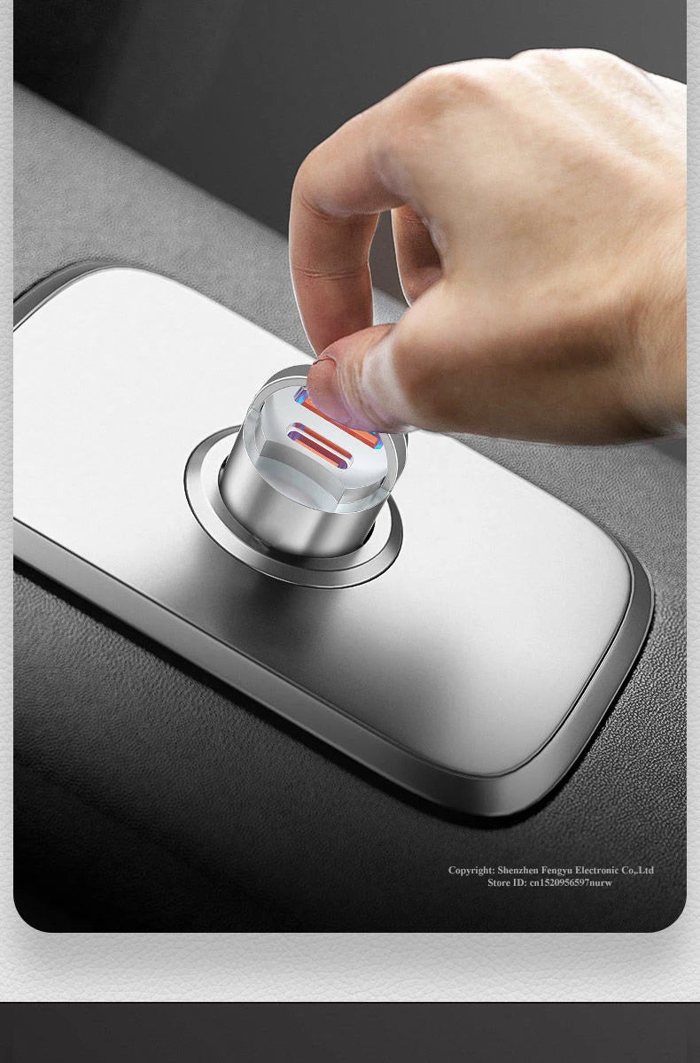 DriveCharge Pro™ – Dual Port USB-C Fast Car Charger