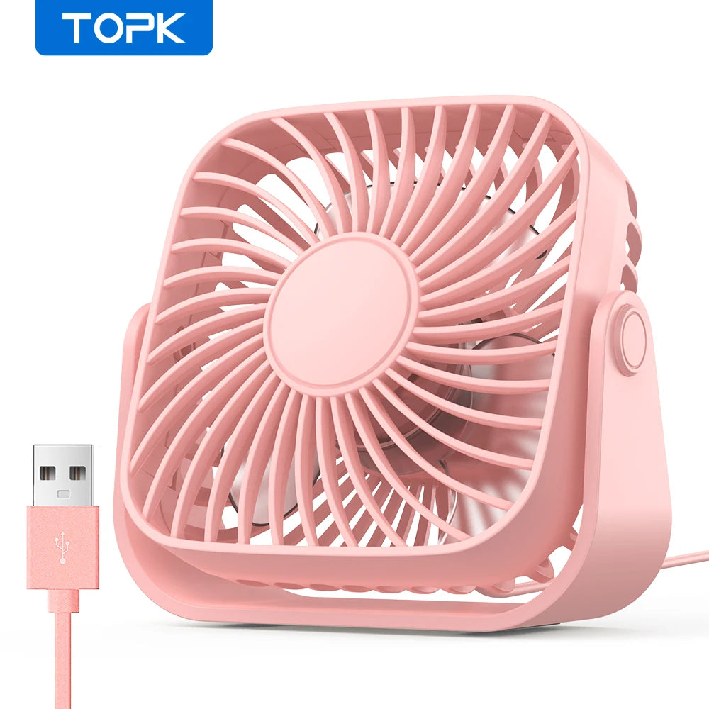 Gadgit Co™ – USB Portable Desk Fan | 3 Speeds, 360° Adjustable