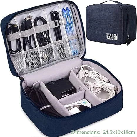 Waterproof Digital Electronic Accessories Organizer Travel  Case for cable Chargers
