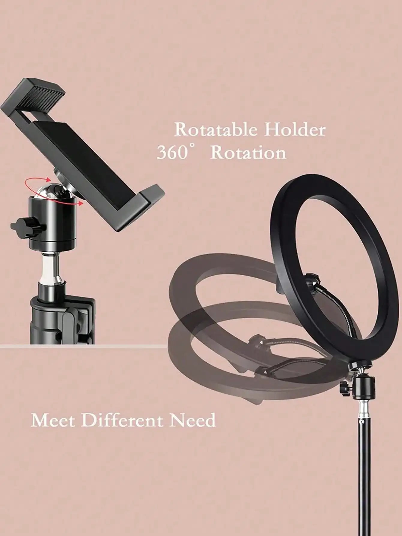 Gadgit Co™ – 10" Ring Light & Tripod Kit with Selfie Remote