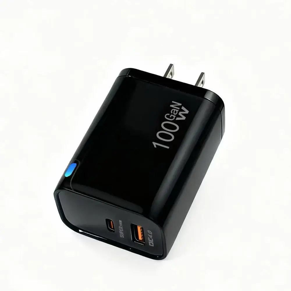 100W GaN USB-C +USBA   Charger  for MacBook Air ，Samsung Galaxy,Ipad Pro, Phone 17/16/15 and More , Power Bank  Quick Charge