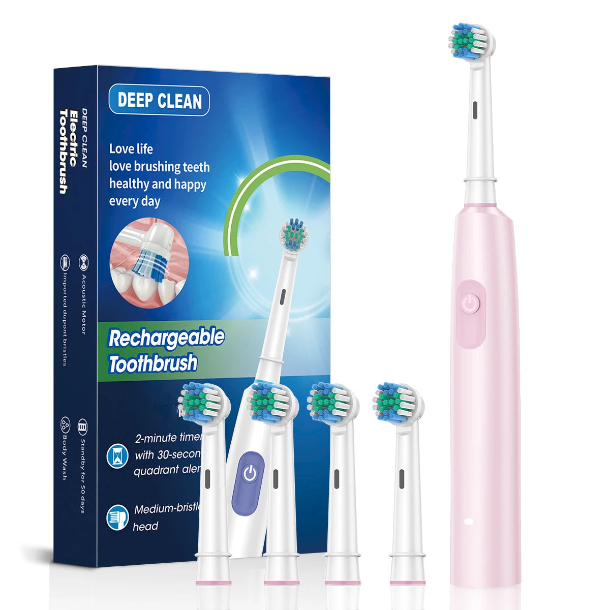SmilePro 8X™ – Rechargeable Rotary Electric Toothbrush