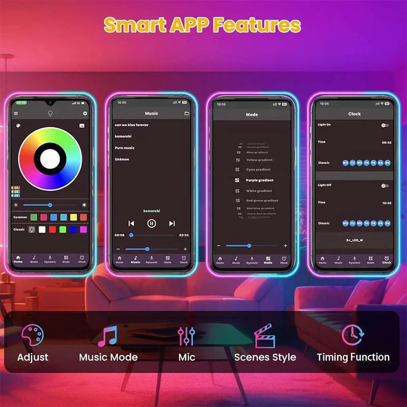 GlowStrip™ – App-Controlled RGB LED Light Strip