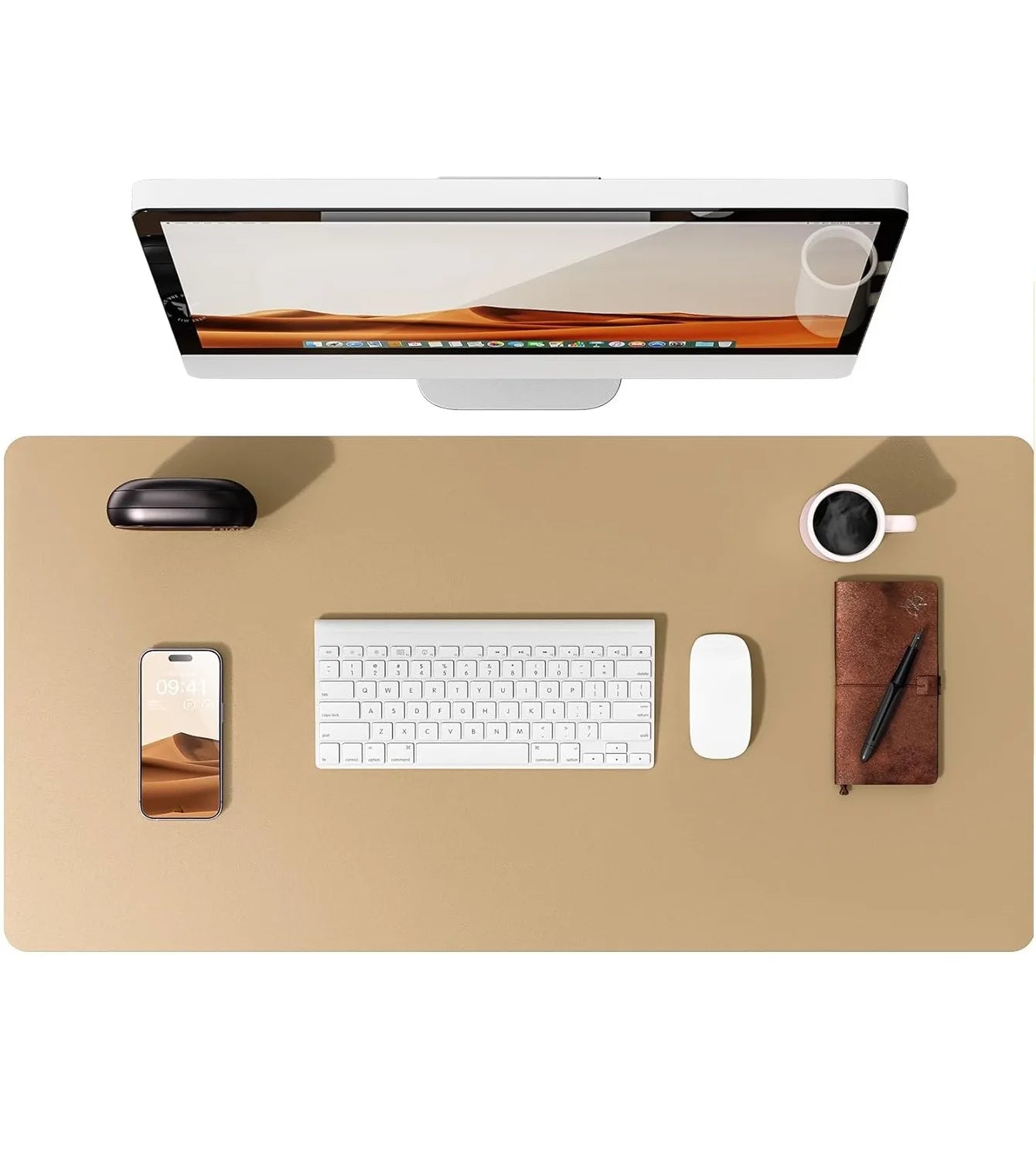 Gadgit Co™ PU Leather Desk Mat & Mouse Pad | Non-Slip, Waterproof, 5 Sizes