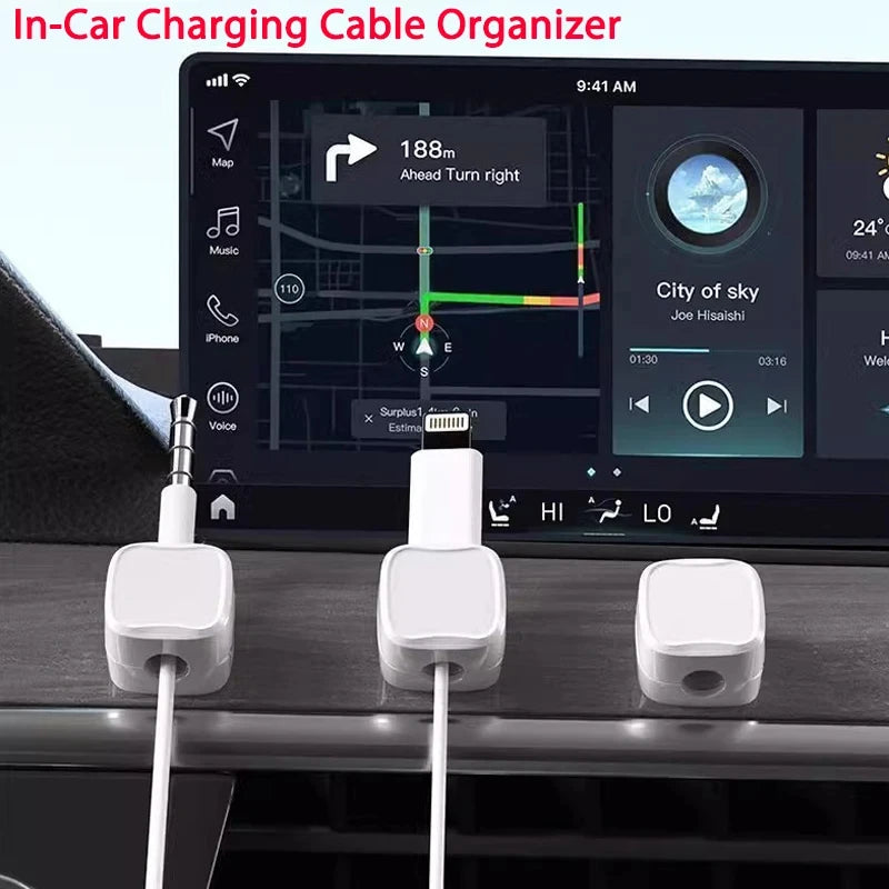 Gadgit Co™ Magnetic Adhesive Cable Clips | Desk & Home Wire Organizer