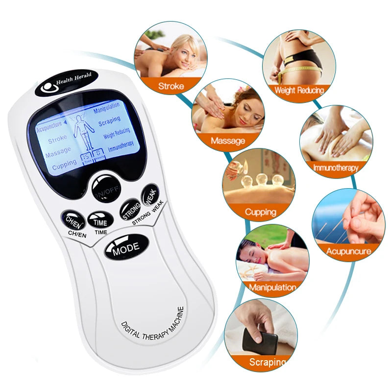 SANPKON TENS Machine Physiotherapy Electronic Pulse Muscle Stimulator for Neck Back Shoulder Hand Pain Relief Body Relaxation