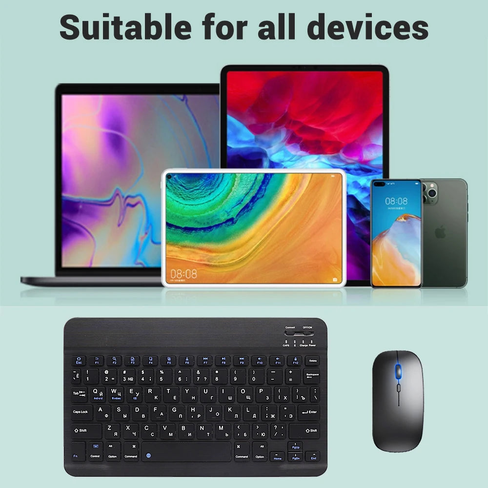 Bluetooth Wireless Keyboard Mouse For IOS Android Windows Tablet For iPad Air Mini Pro