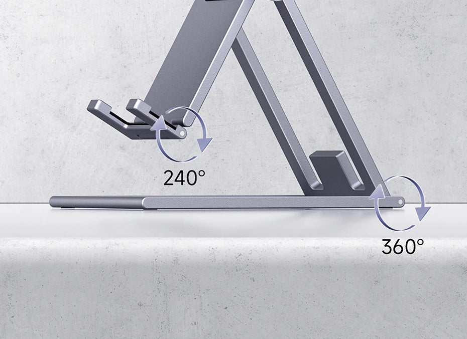 Gadgit Co™ – Foldable Aluminium Phone & Tablet Stand (360° Adjustable)