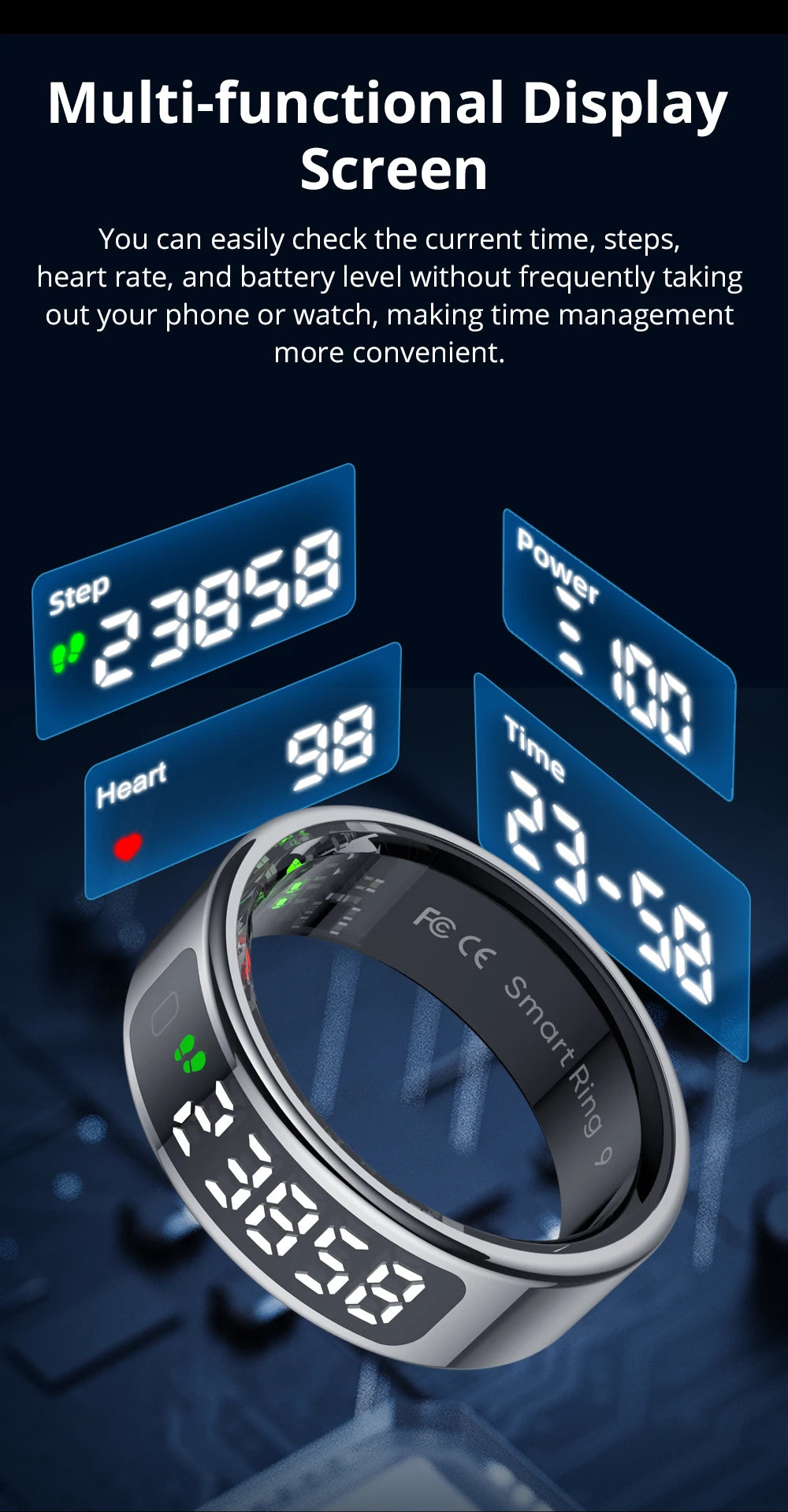 COLMI R12 – Smart Health Ring with Display