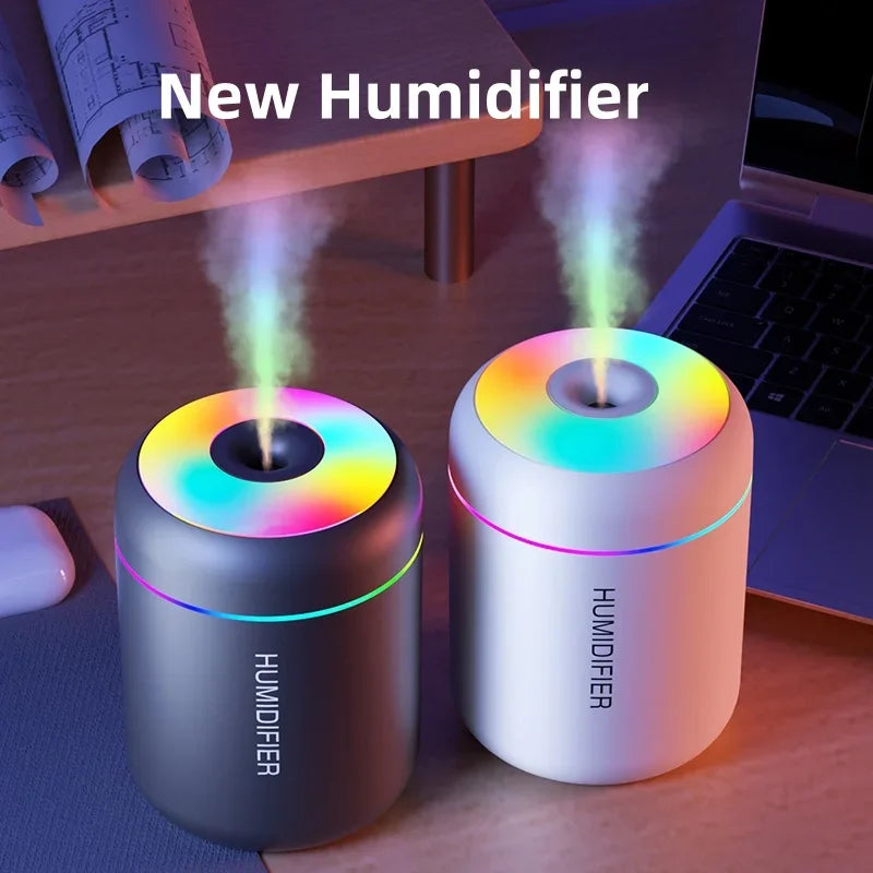 Gadgit Co 180ml Mini USB Humidifier & Aroma Diffuser | Ultrasonic, Essential Oil, Quiet