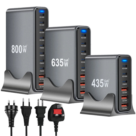 Gadgit Co PowerHub Station™ – Multi-Port GaN Desktop Charging Station | Up to 800W