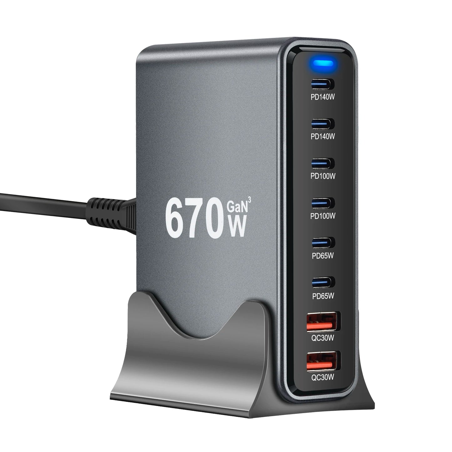Gadgit Co PowerHub Station™ – Multi-Port GaN Desktop Charging Station | Up to 800W