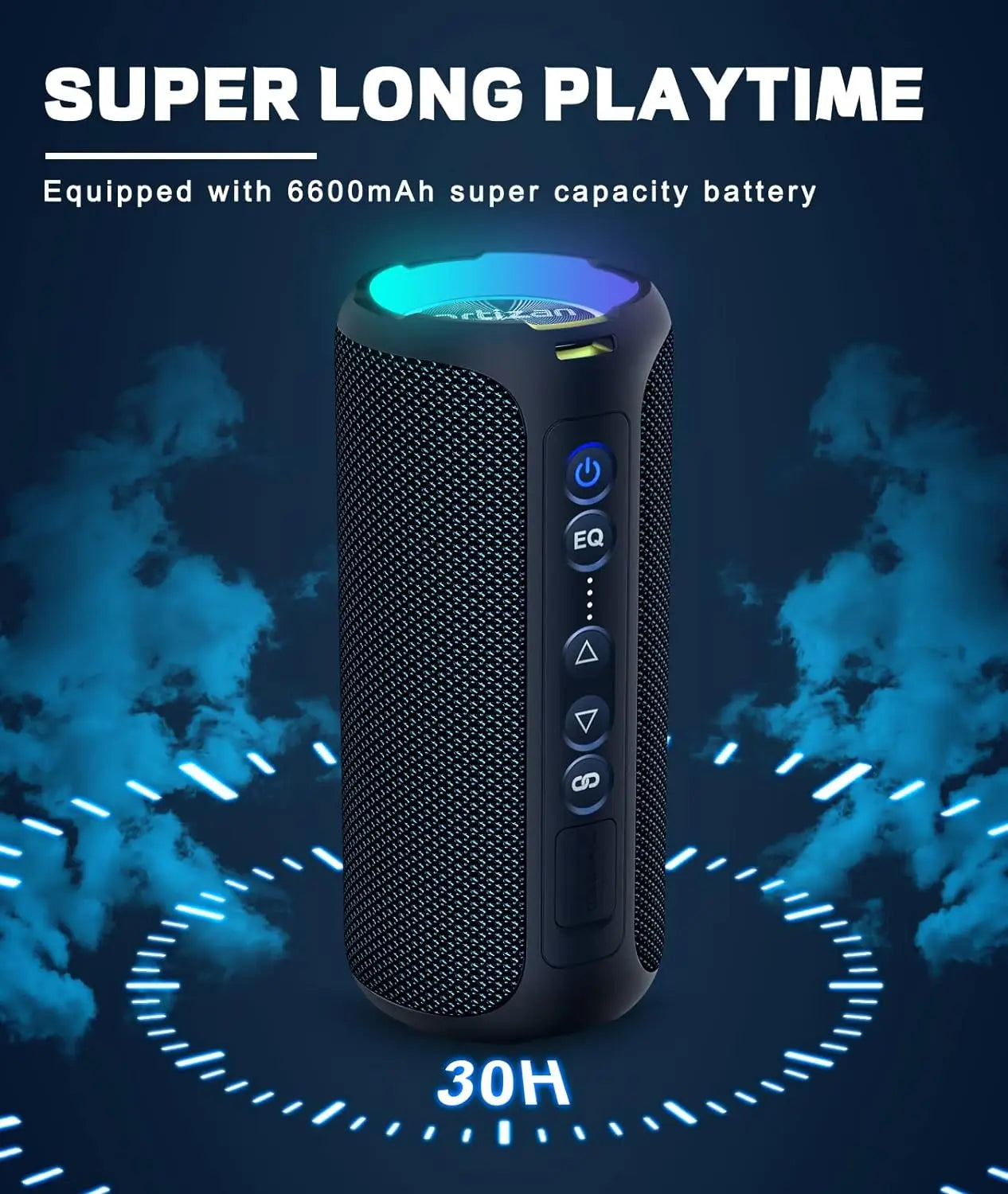 Gadgit Co™ Portable Bluetooth Speaker | 40W, IPX7 Waterproof, LED Light Show