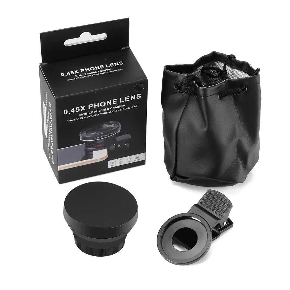 Gadgit Co™ – 2-in-1 Wide Angle & Macro Phone Lens (0.45X + 12.5X)