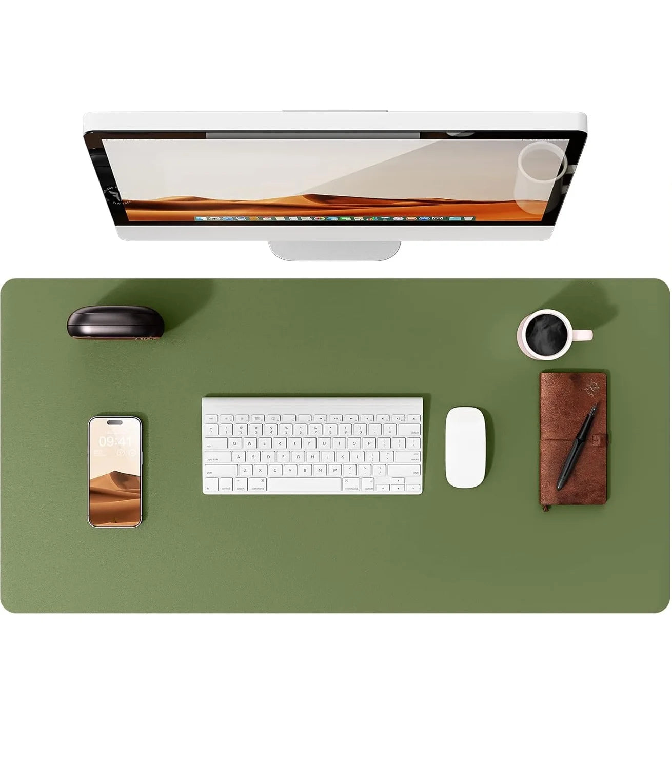 Gadgit Co™ PU Leather Desk Mat & Mouse Pad | Non-Slip, Waterproof, 5 Sizes