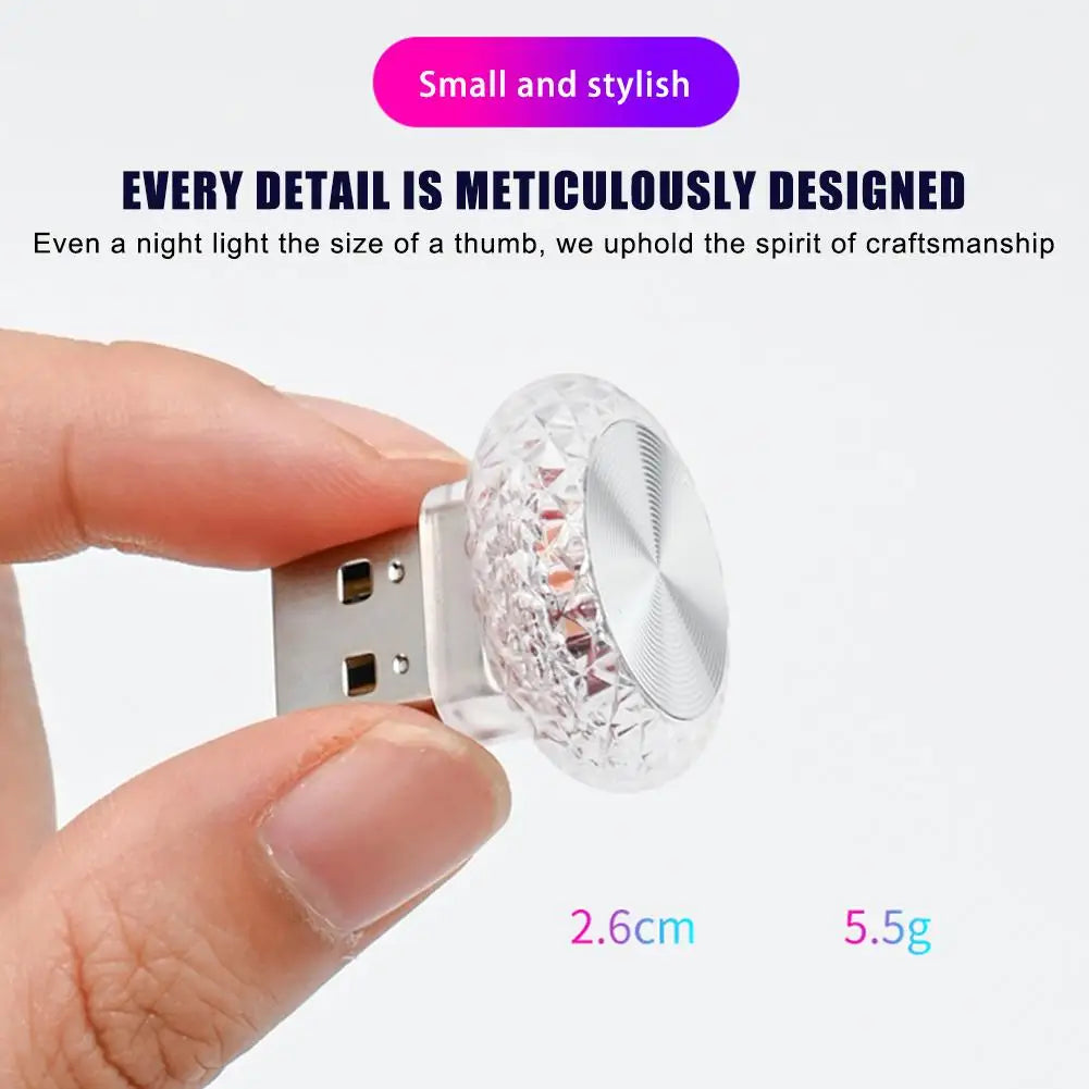 Gadgit Co Mini USB Ambient Light | Plug & Play, 8 Colours, Car & PC Compatible
