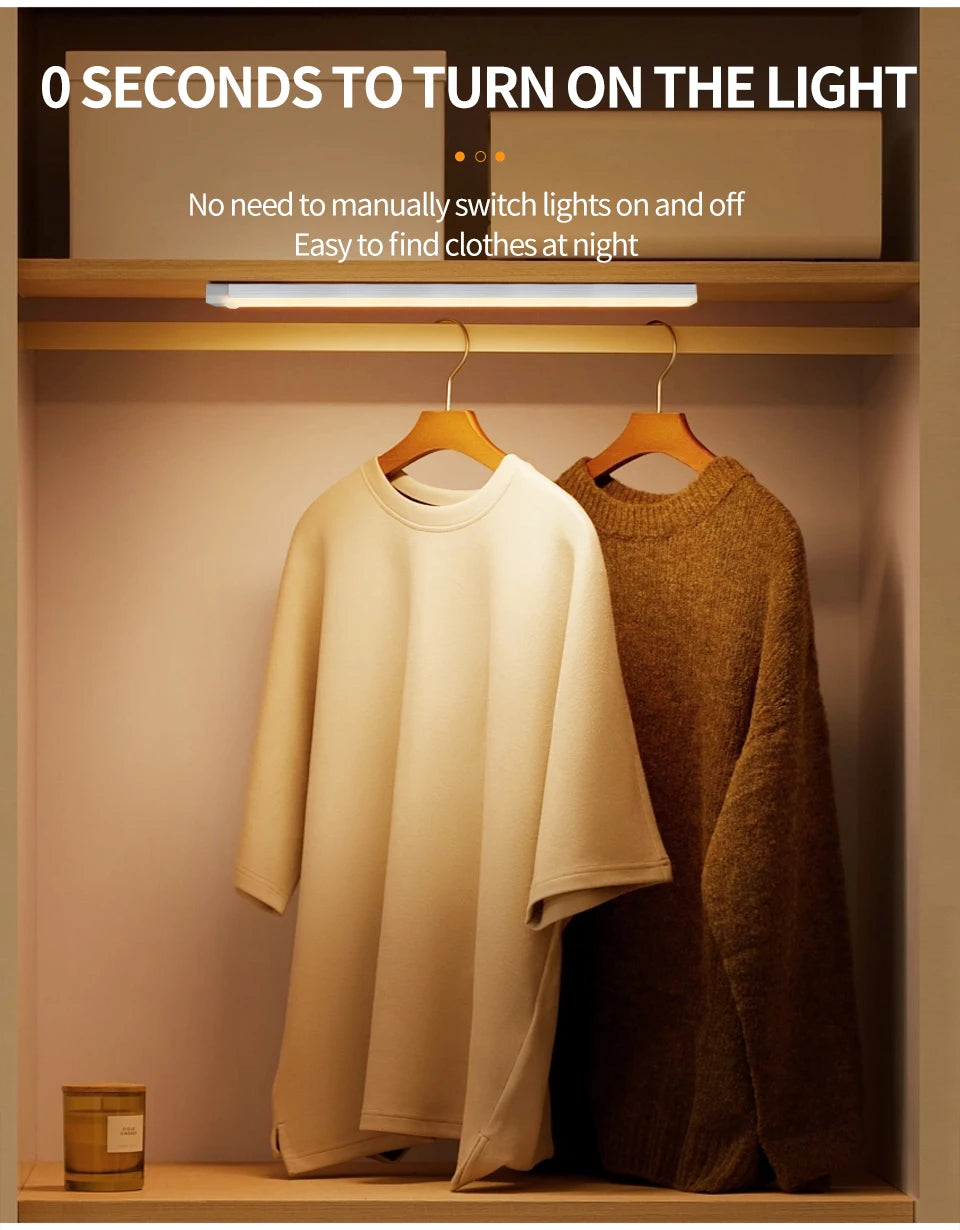 Gadgit Co PIR Motion Sensor Cabinet Light Bar | USB Rechargeable, 4 Sizes