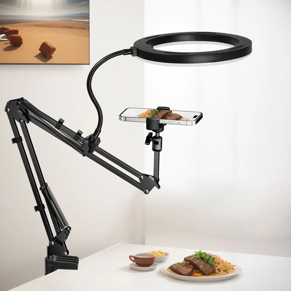 FlexGlow™ – LED Fill Light with Adjustable Arm Phone Holder