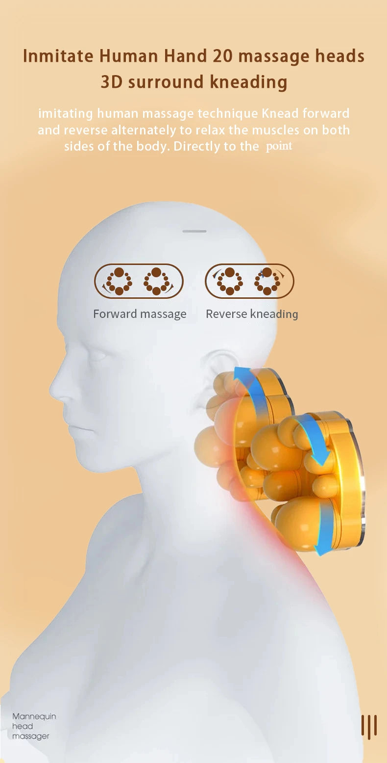 ReliefPro Elite™ – Heated Shiatsu Neck & Back Massager Pillow