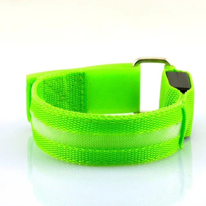 USB Rechargeable LED Night Running Armband Safety Light Belt for Outdoor Sports Cycling Bike Warning Wristband Arm Leg Light
