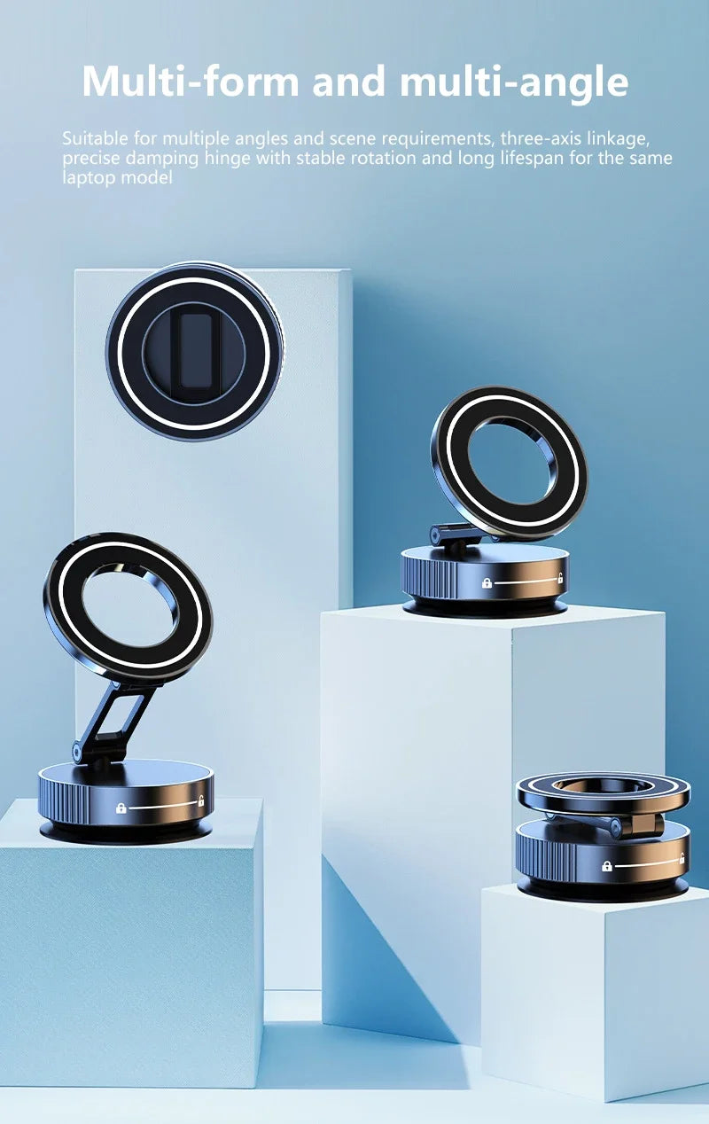 Gadgit Co™ – 360° Magnetic Foldable Phone Holder (Vacuum Suction Mount)